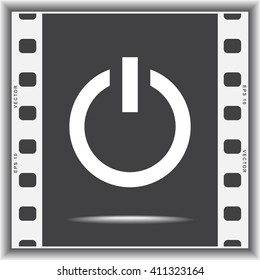 Power on/off button sign icon, vector illustration. Flat design style 