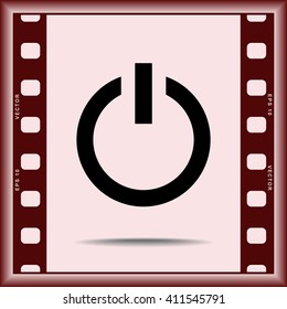 Power on/off button sign icon, vector illustration. Flat design style 