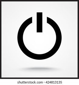 Power on/off button sign icon, vector illustration. Flat design style 