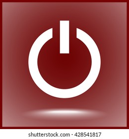 Power on/off button sign icon, vector illustration. Flat design style 