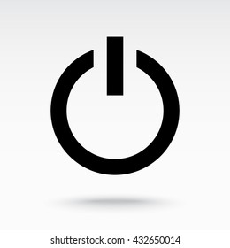 Power on/off button sign icon, vector illustration. Flat design style 
