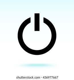 Power on/off button sign icon, vector illustration. Flat design style 