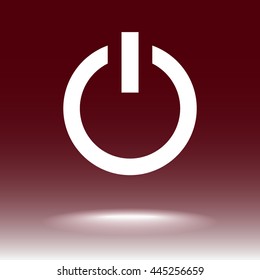 Power on/off button sign icon, vector illustration. Flat design style 