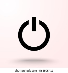 Power on/off button sign icon, vector illustration. Flat design style 