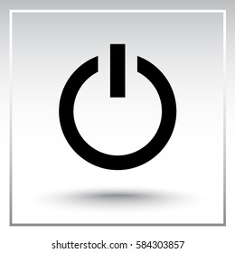 Power on/off button sign icon, vector illustration. Flat design style 