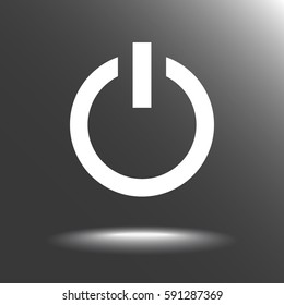 Power on/off button sign icon, vector illustration. Flat design style 