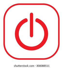 Power on/off icon. Flat design style.