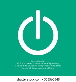 Power on/off icon. Flat design style.