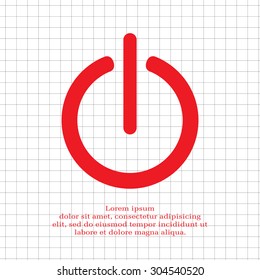 Power on/off icon. Flat design style.