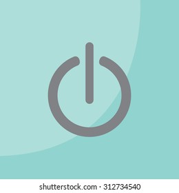 Power on/off icon. Flat design style.