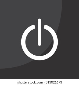 Power on/off icon. Flat design style.