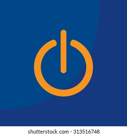 Power on/off icon. Flat design style.