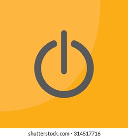 Power on/off icon. Flat design style.