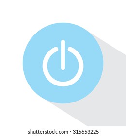 Power on/off icon. Flat design style.