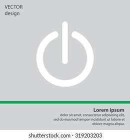 Power on/off icon. Flat design style.