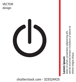 Power on/off icon. Flat design style.