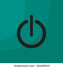 Power on/off icon. Flat design style.