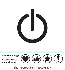 Power on/off icon. Flat design style.