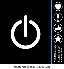 Power on/off icon. Flat design style.