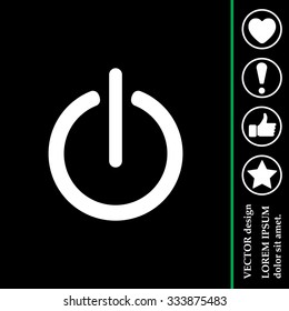 Power on/off icon. Flat design style.