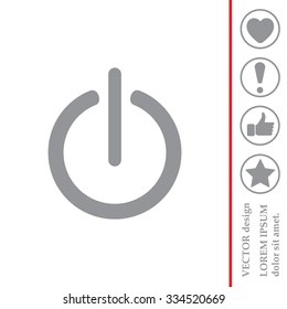 Power on/off icon. Flat design style.