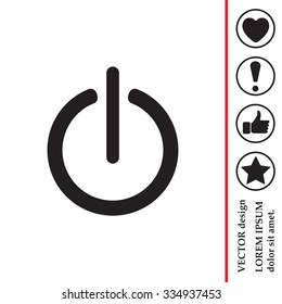 Power on/off icon. Flat design style.