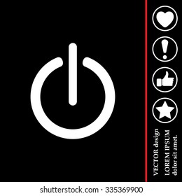 Power on/off icon. Flat design style.