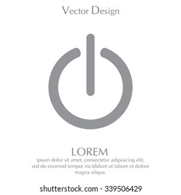 Power on/off icon. Flat design style.