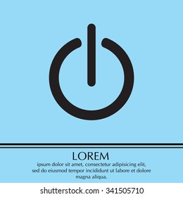 Power on/off icon. Flat design style.