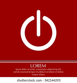 Power on/off icon. Flat design style.