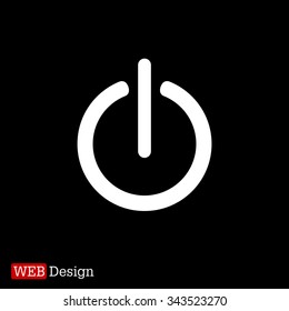 Power on/off icon. Flat design style.