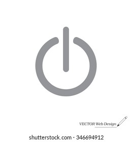 Power on/off icon. Flat design style.