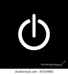 Power on/off icon. Flat design style.