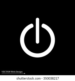 Power on/off icon. Flat design style.