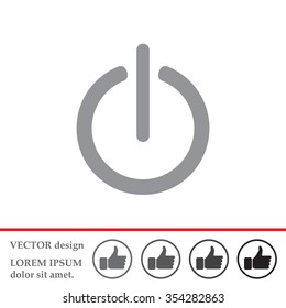 Power on/off icon. Flat design style.
