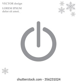 Power on/off icon. Flat design style.