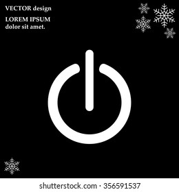 Power on/off icon. Flat design style.