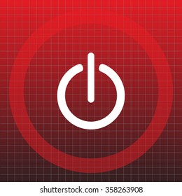 Power on/off icon. Flat design style.
