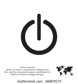 Power on/off icon. Flat design style.