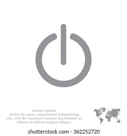 Power on/off icon. Flat design style.
