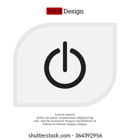Power on/off icon. Flat design style.