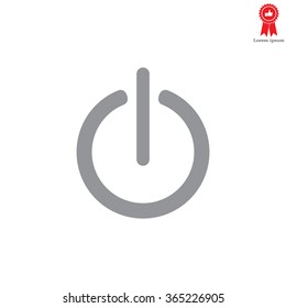 Power on/off icon. Flat design style.