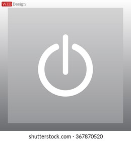 Power on/off icon. Flat design style.