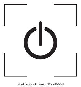 Power on/off icon. Flat design style.