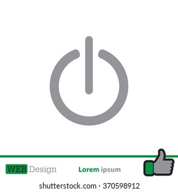 Power on/off icon. Flat design style.