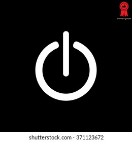 Power on/off icon. Flat design style.