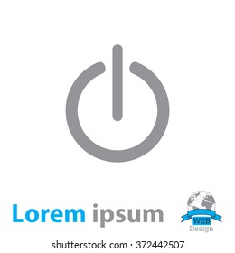 Power on/off icon. Flat design style.