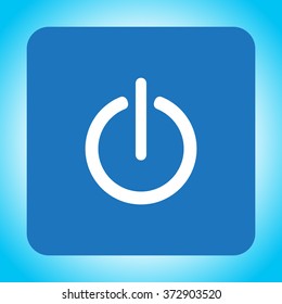 Power on/off icon. Flat design style.