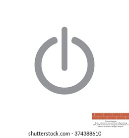 Power on/off icon. Flat design style.