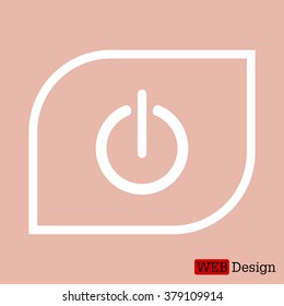 Power on/off icon. Flat design style.